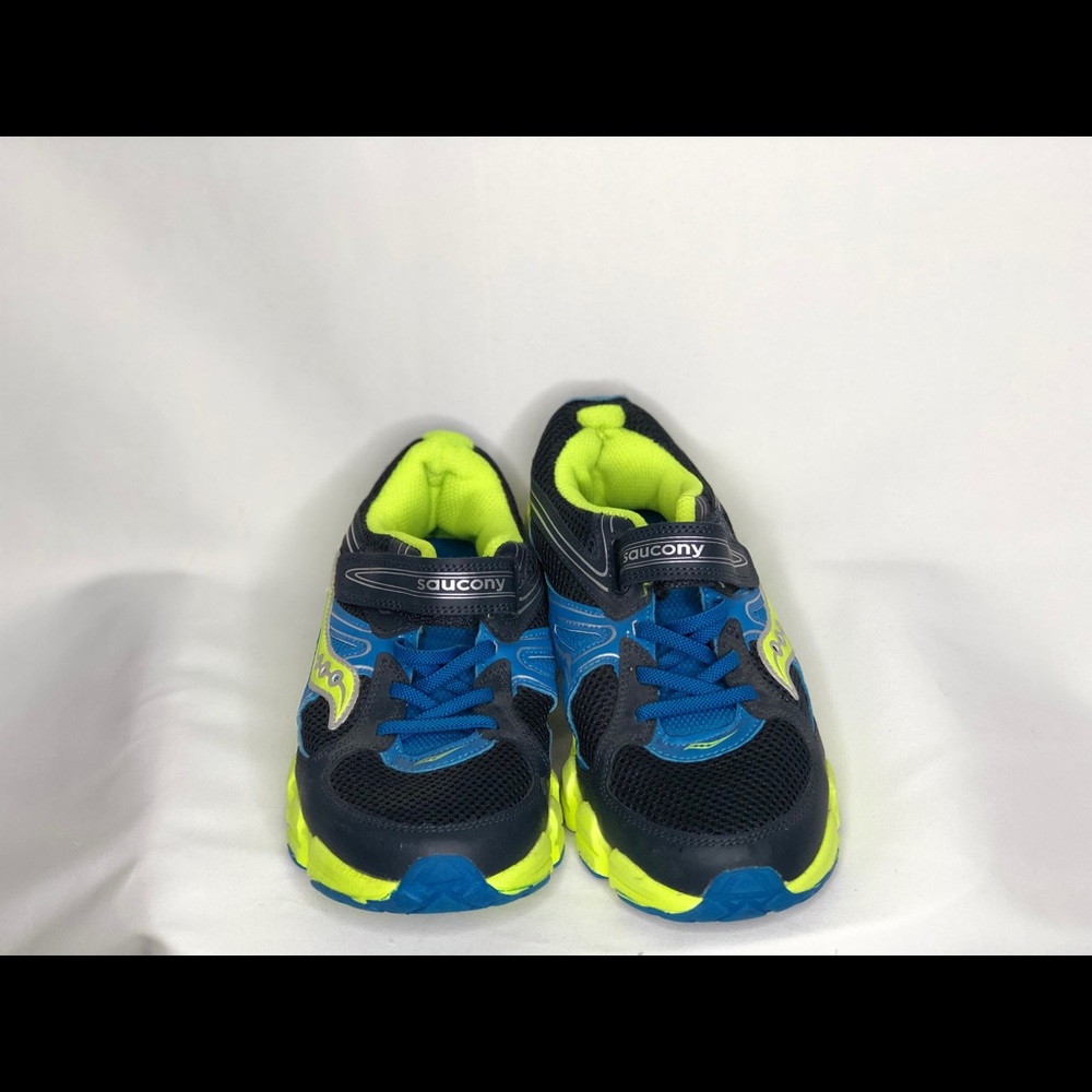 Boys Black and Lime Green Sneakers